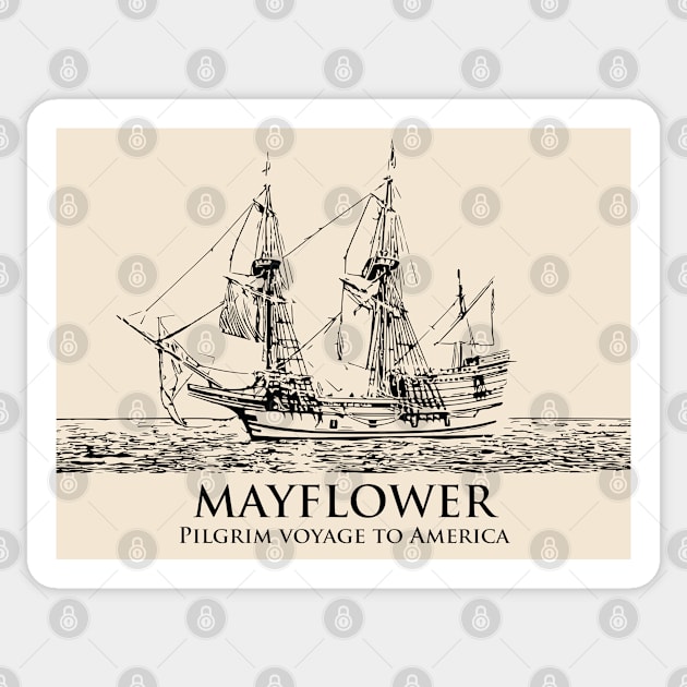 Mayflower Ship Sticker by Lakeric